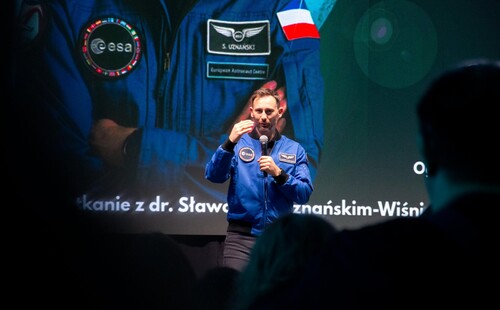Astronauta Sławosz Uznański-Wiśniewski odwiedził UZ